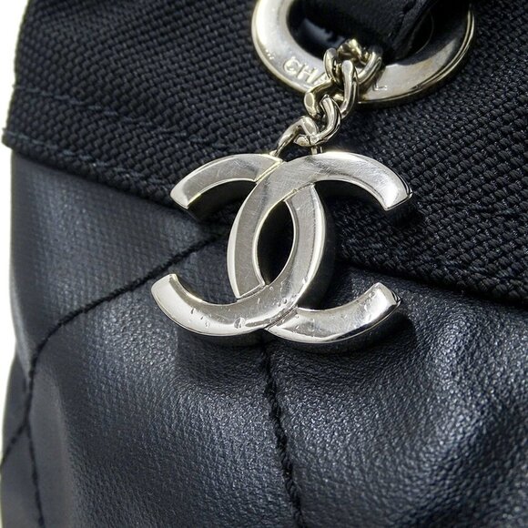 CHANEL Black Coated Canvas Tote Bag - Picture 15 of 16